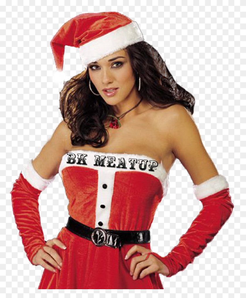 849x1041 Woman Santa Claus Costume Sexy, Clothing, Apparel, Person HD PNG Download