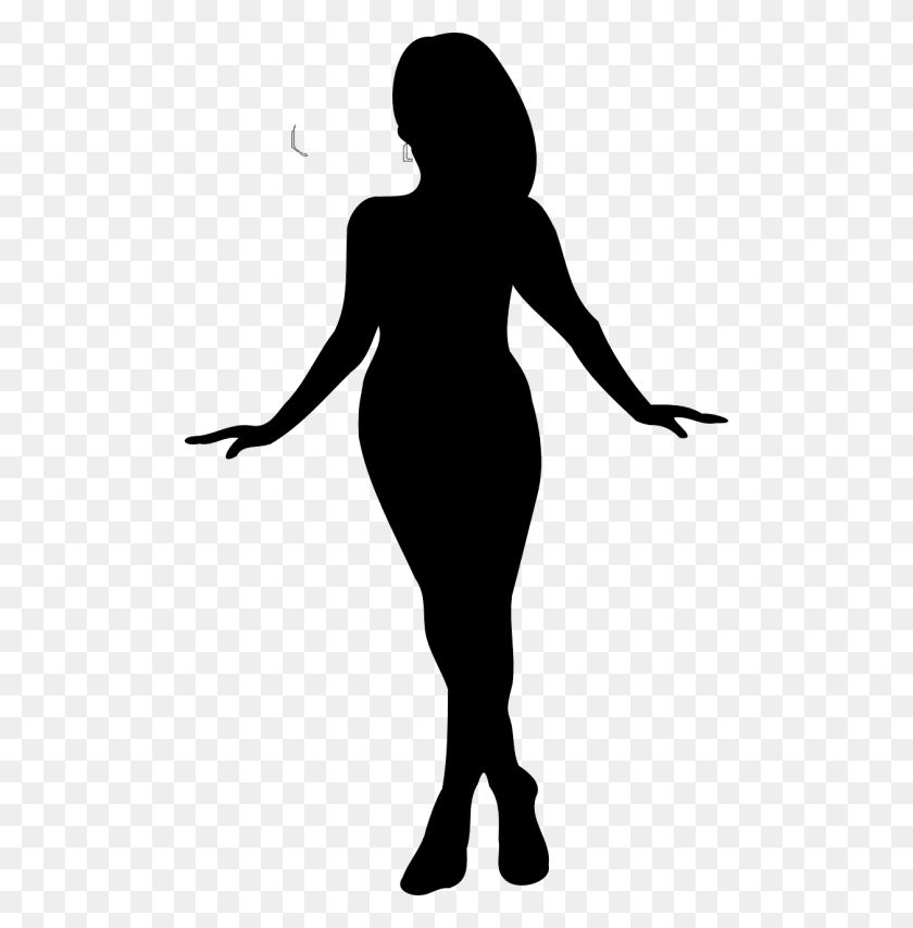 500x794 Woman Silhouette Clipart, Gray, World Of Warcraft HD PNG Download