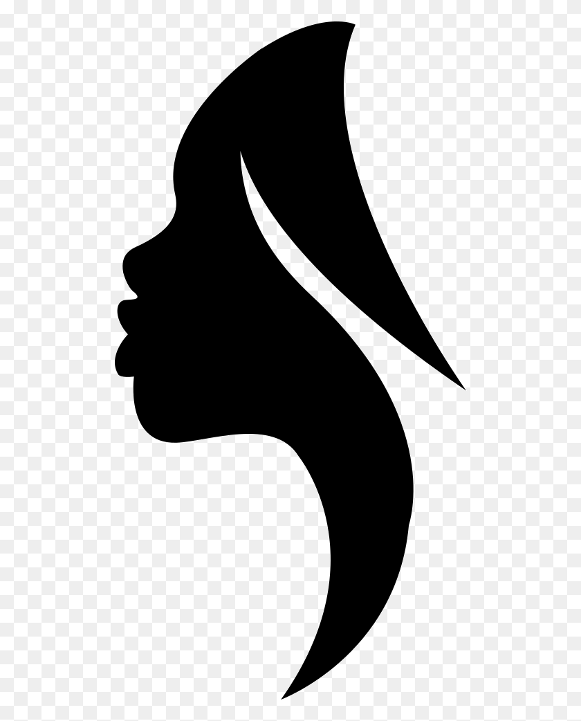 510x982 Woman Silhouette Woman Silhouette Side View, Stencil HD PNG Download