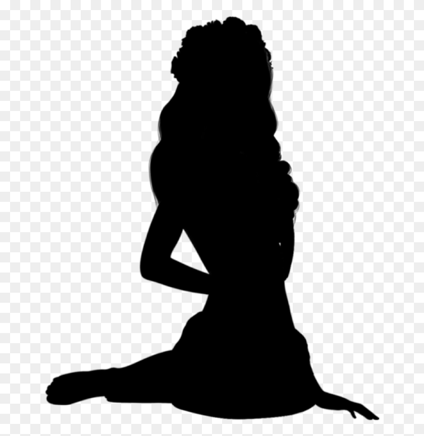 665x804 Woman Sitting Womansitting Silhouette Womansittingsilh Hitchcock Silhouette, Kneeling, Photography HD PNG Download