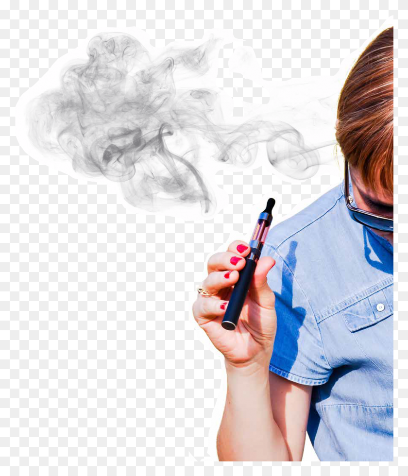 1303x1538 Woman Smoking An E Cigarette Electronic Cigarette, Person, Human, Injection HD PNG Download