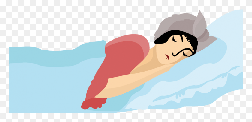 801x359 Woman Transparent Sleeping Clipart, Swimming, Sport, Water HD PNG Download