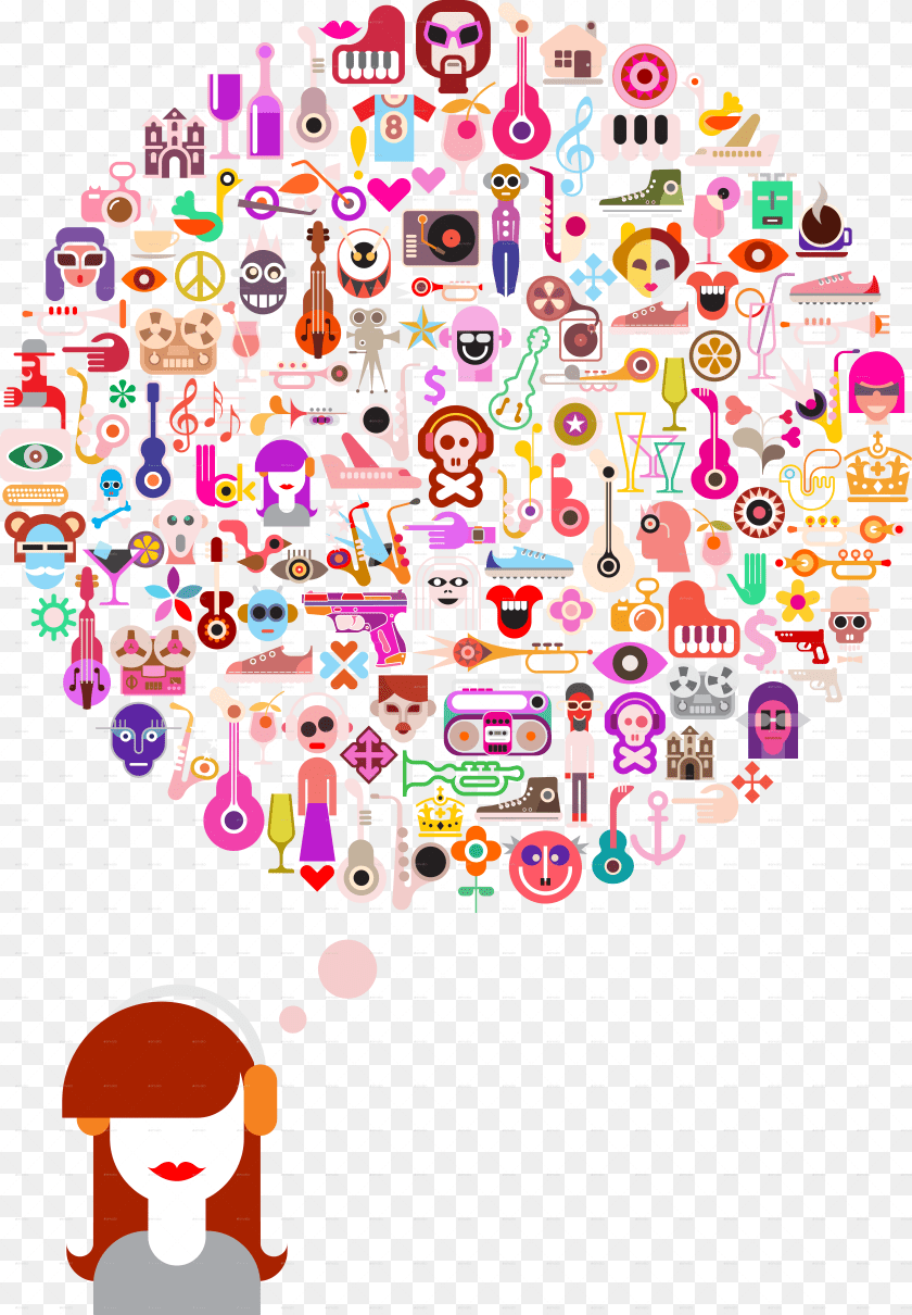 6178x8900 Woman Vector, Art, Collage, Graphics, Baby Sticker PNG