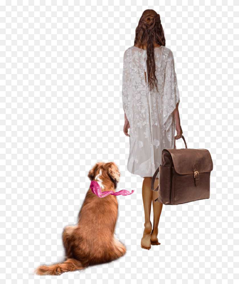 662x937 Woman Walking Walkingaway Dog Women Walking Away, Accessories, Accessory, Handbag HD PNG Download