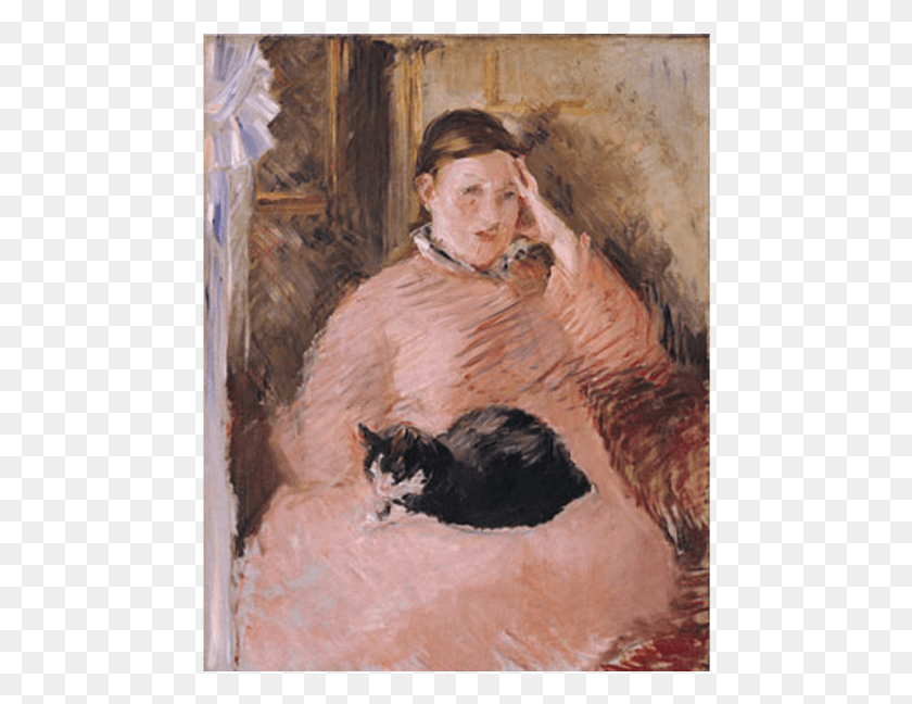 468x588 Woman With A Cat Edouard Manet Edouard Manet, Pet HD PNG Download