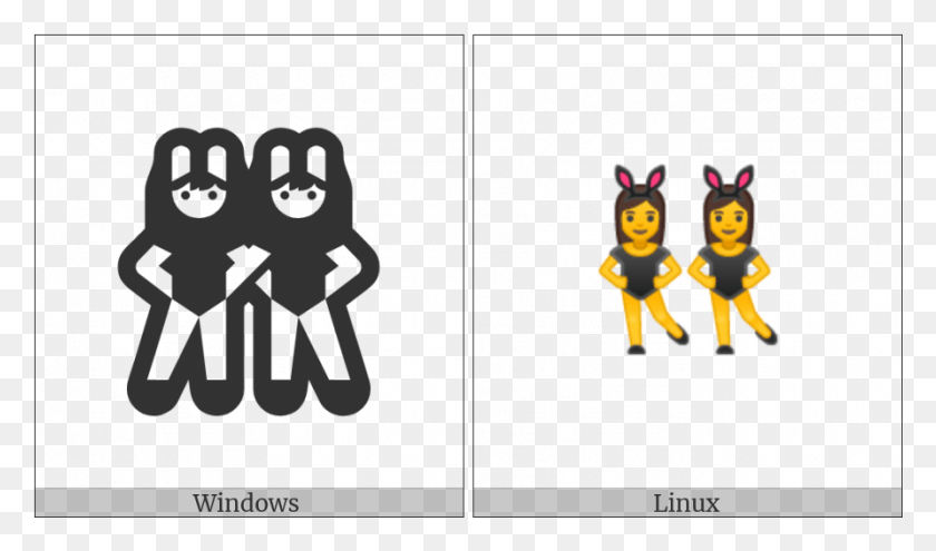 892x498 Woman With Bunny Ears On Various Operating Systems Cartoon, Symbol, Sign, Hand HD PNG Download