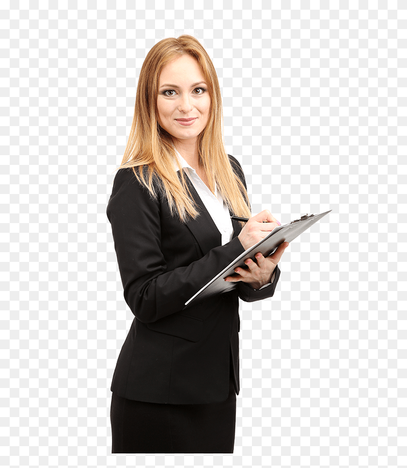 535x905 Woman With Clipboard, Person, Human, Clothing HD PNG Download