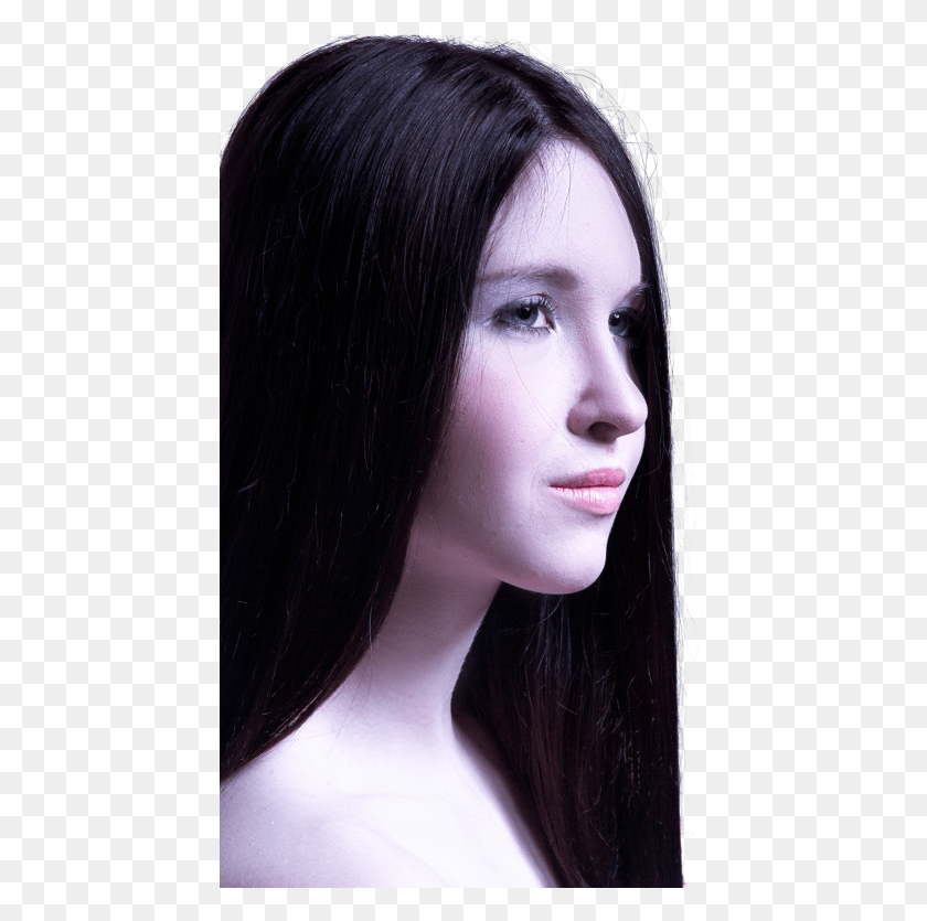 443x775 Woman With Long Healthy Straight Hair Woman Straight Hair, Face, Person, Human HD PNG Download
