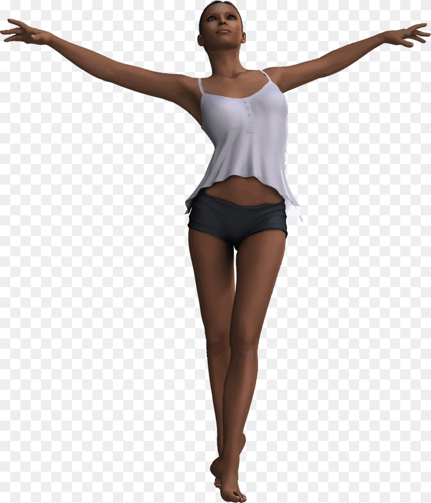 1842x2152 Woman With Outstretched Arms Clip Arts Woman With Outstretched Arms, Dancing, Leisure Activities, Person, Adult Sticker PNG