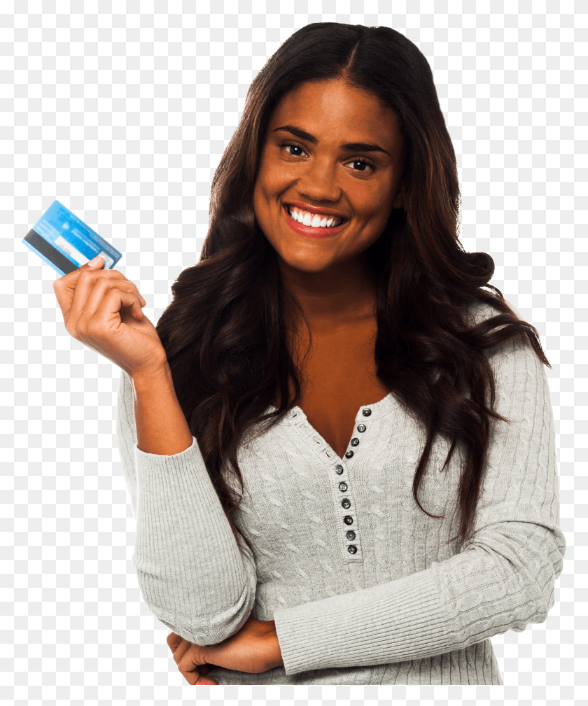 2573x3133 Women Holding Credit Card Credit Card Holding HD PNG Download