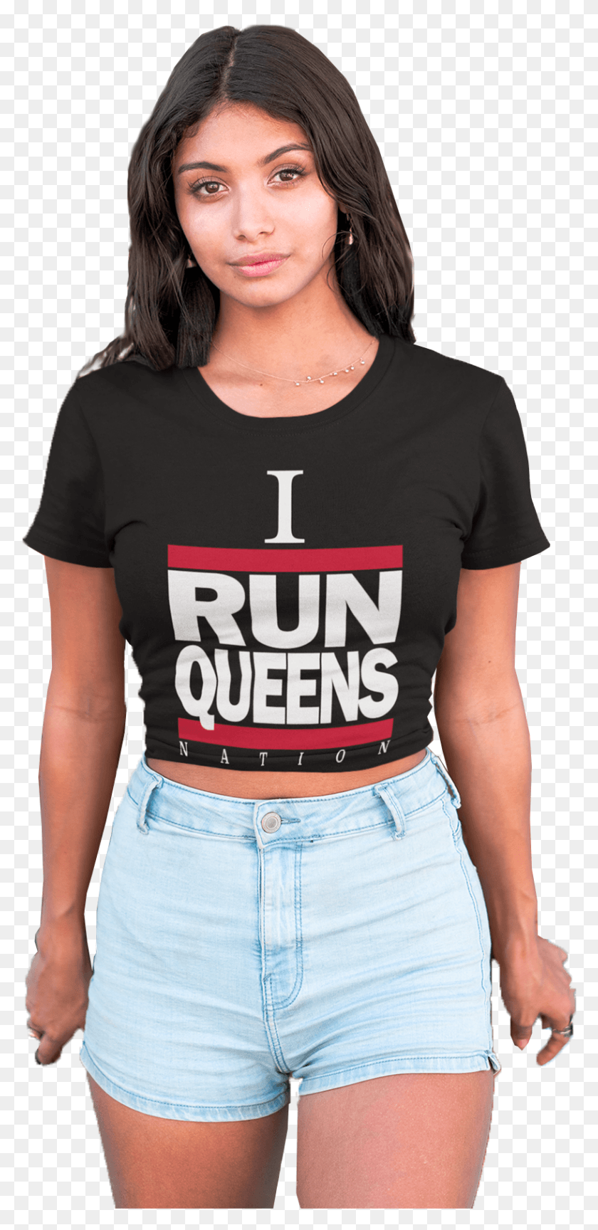 817x1748 Женщины В Рубашке I Run Queens Run Dmc Girl, Одежда, Одежда, Человек Hd Png Скачать