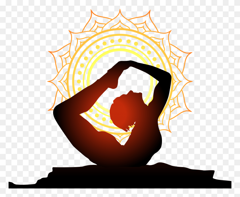 4588x3713 Women Performing Yoga With Sun Background Yoga Logo Vector Yoga Logo, Worship, Face, Prayer HD PNG Download