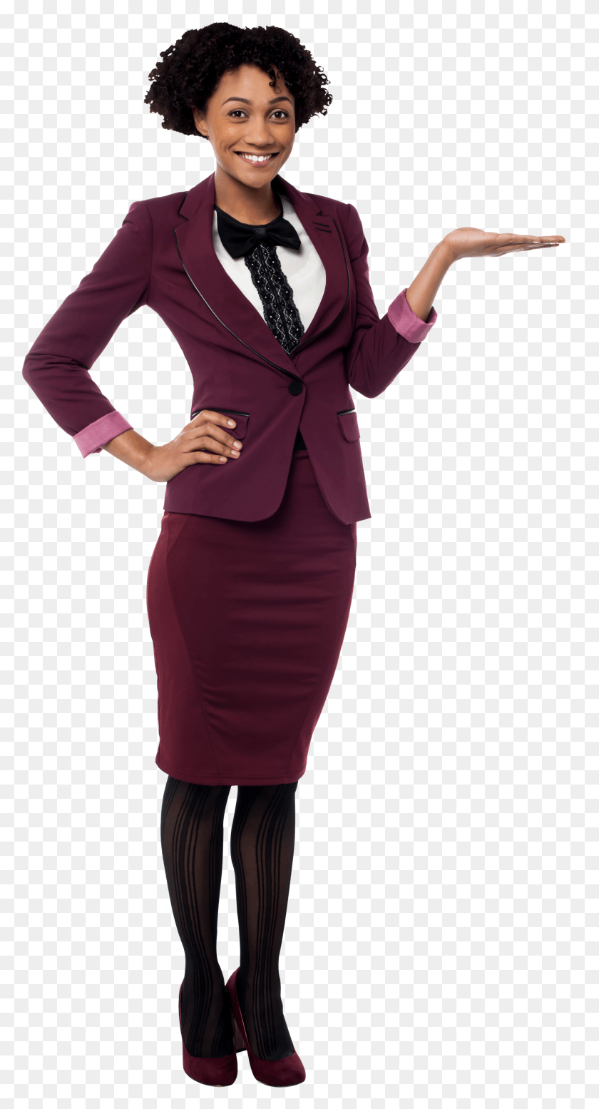 2064x3956 Women Pointing Right Free Image Formal Wear, Suit, Overcoat, Coat HD PNG Download