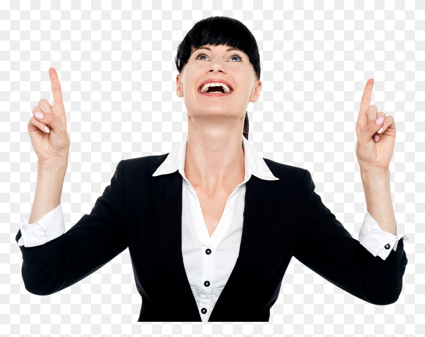 4074x3160 Women Pointing Top Free Commercial Use Image Excited Woman HD PNG Download