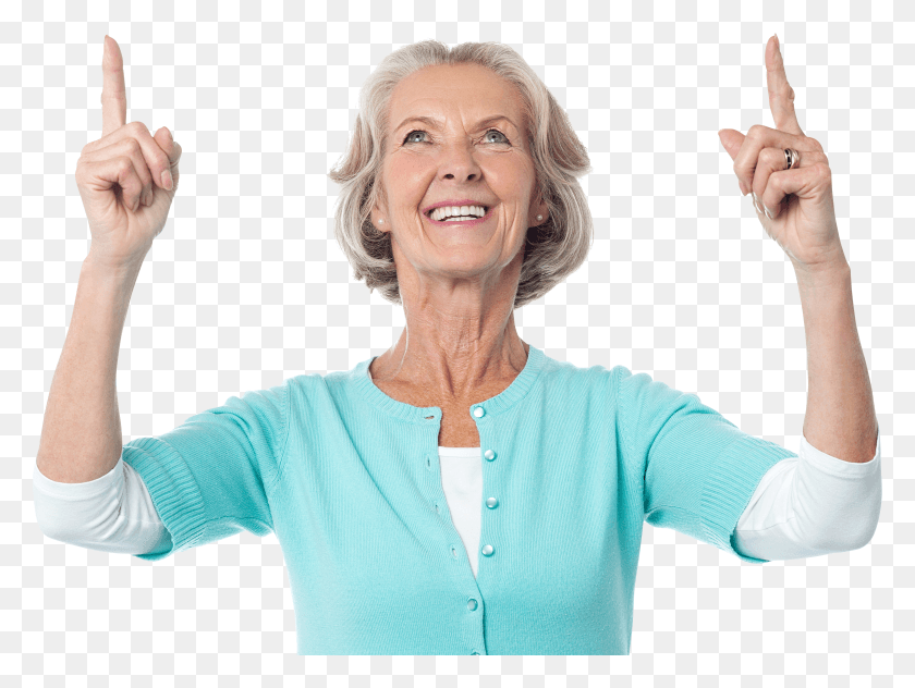 3763x2763 Women Pointing Top Old Lady Pointing HD PNG Download