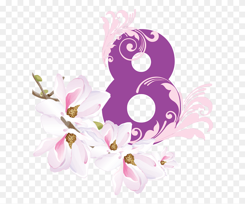 621x641 Women S Day Element, Graphics, Floral Design HD PNG Download