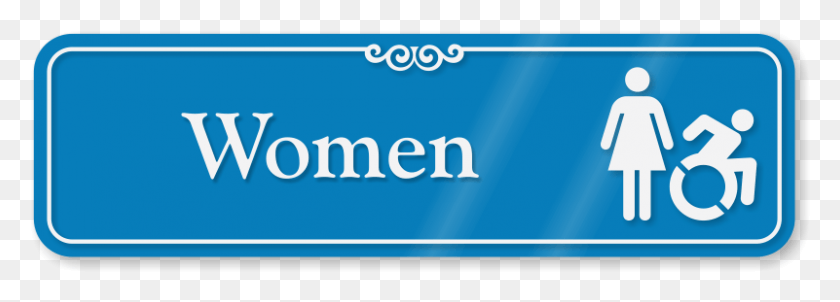 801x249 Women Sign With Woman And New Isa Symbol Sign, Text, Word, Label HD PNG Download