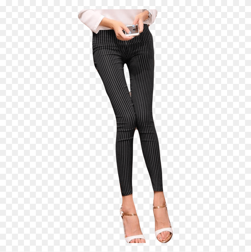 321x781 Women Vertical Striped Pants Leggings, Clothing, Apparel, Tights HD PNG Download