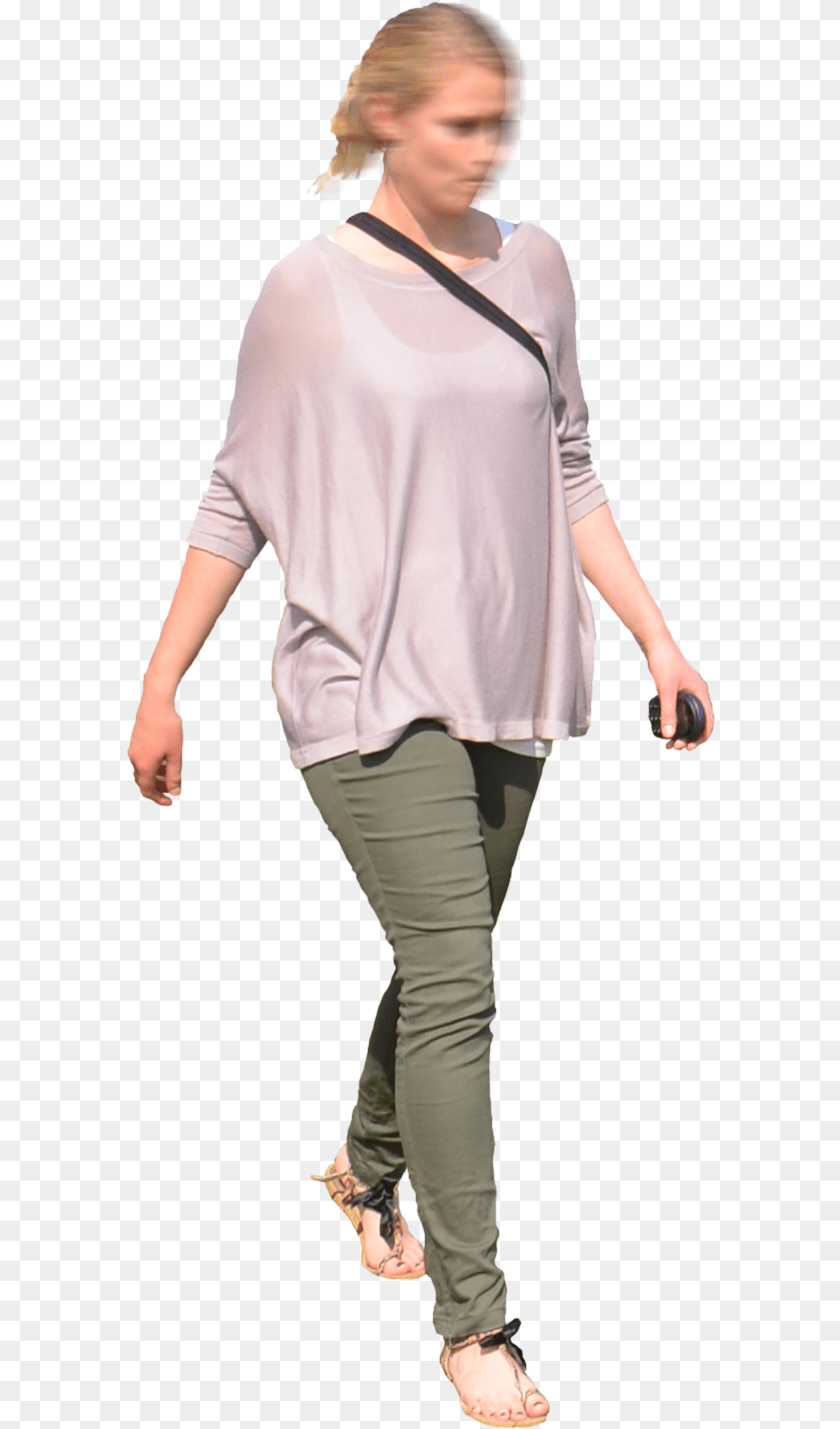 591x1428 Women Walking Picture People Walking Down, Blouse, Sleeve, Clothing, Long Sleeve Sticker PNG