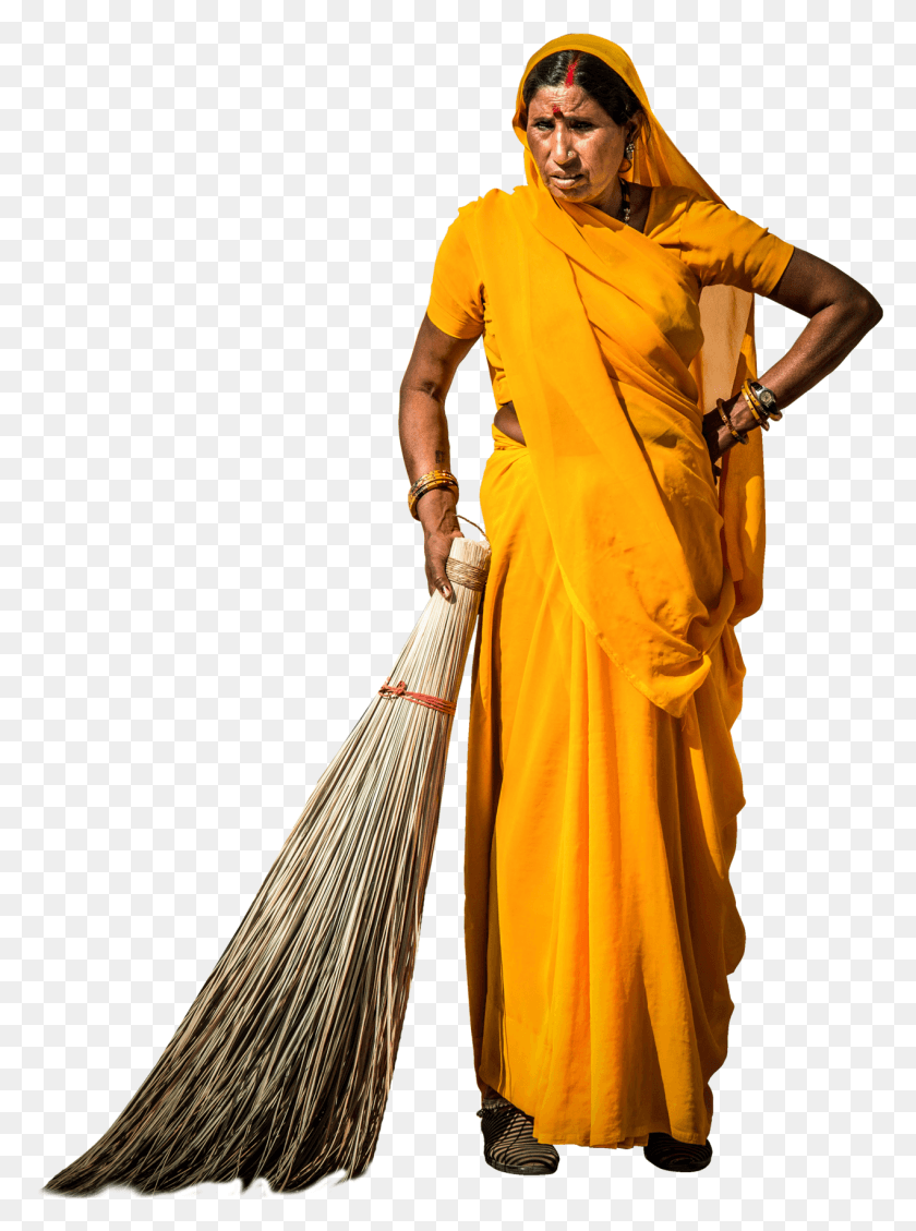 1271x1743 Women Withthe Broomstick Sweaper Cleaning India Swatchbarath Indian People, Clothing, Apparel, Sleeve HD PNG Download