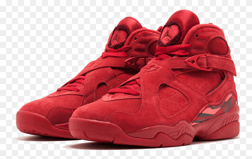 763x470 Womens Air Jordan 8 Retro Valentine39s Day Nike Charles Barkley Red, Clothing, Apparel, Shoe HD PNG Download