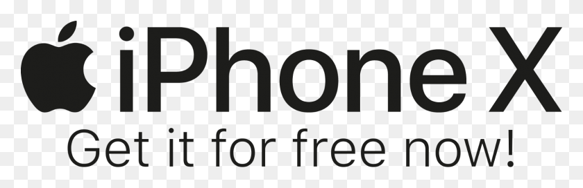 1600x435 Won An Iphone X Apple Iphone X Logo, Text, Number, Symbol HD PNG Download