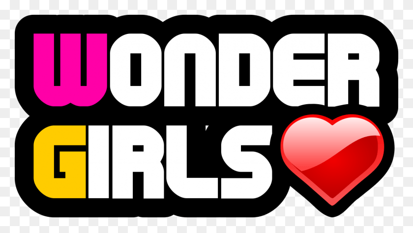 1280x680 Wonder Girls Logo Heart Logo Love Girl, Text, Label, Number HD PNG Download