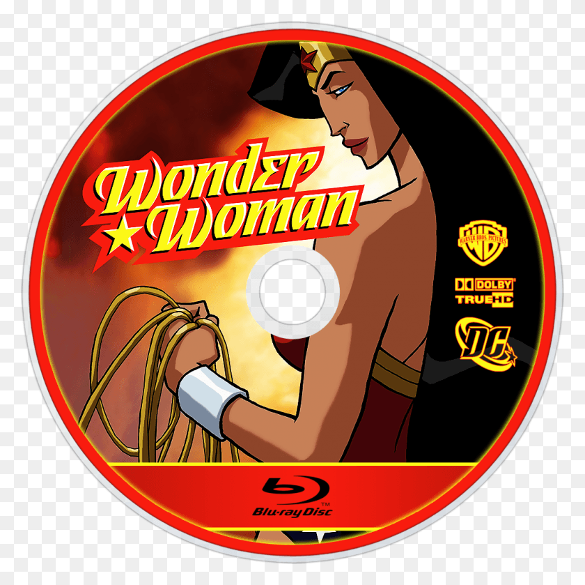 1000x1000 Wonder Woman Bluray Disc Image Wonder Woman 2009 Movie, Disk, Dvd, Poster HD PNG Download