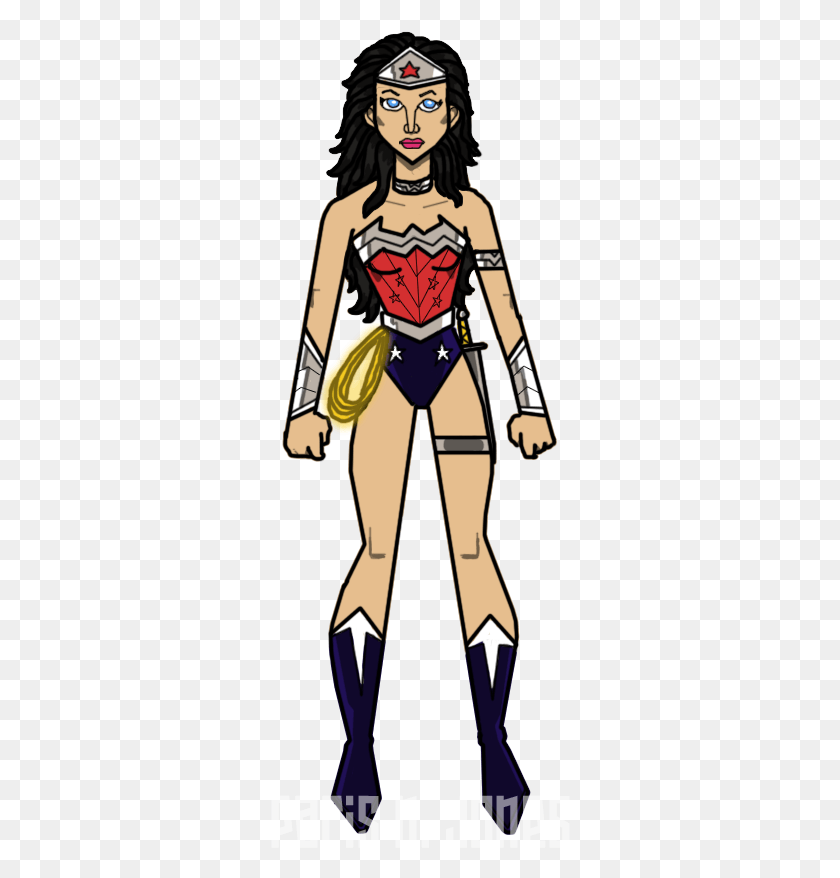 300x818 Wonder Woman By Parisnjones Cartoon, Person, Human, Comics HD PNG Download