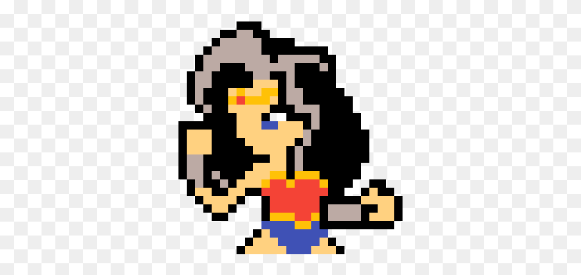 325x337 Wonder Woman Cartoon, Rug, Pac Man, Super Mario HD PNG Download