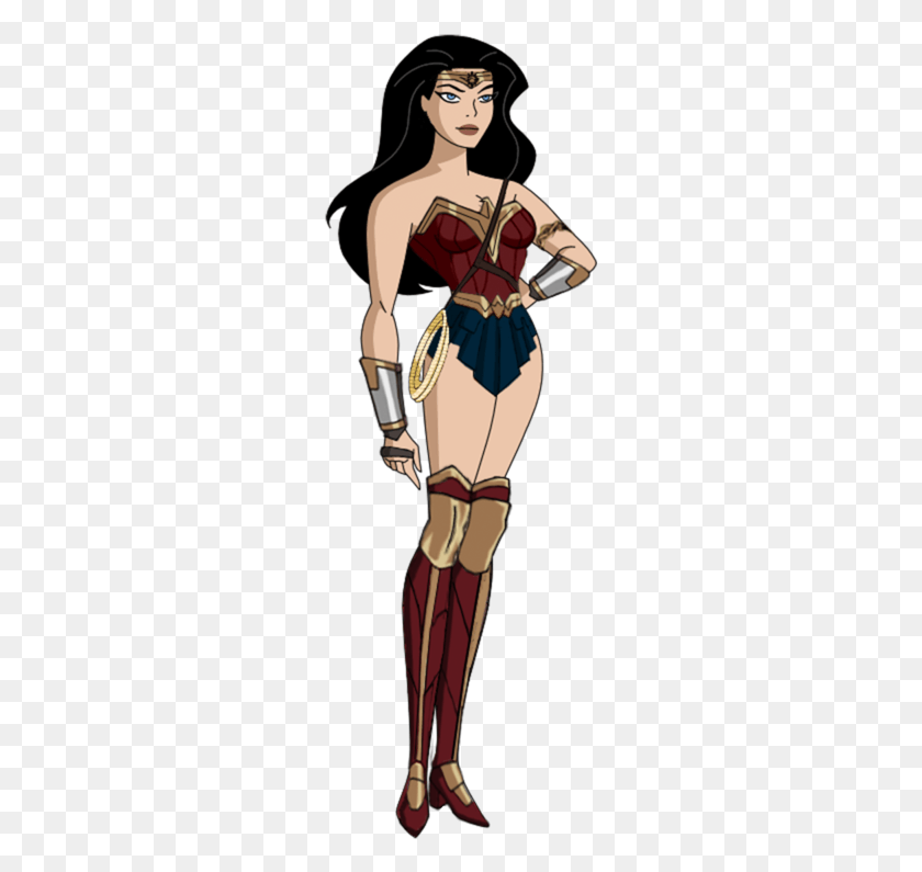 250x735 Wonder Woman Cartoon Cartoon Wonder Woman Drawing, Costume, Person, Human HD PNG Download