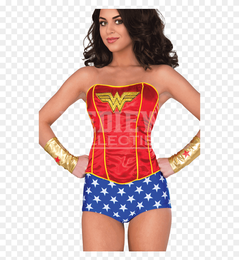 569x851 Wonder Woman Corset Costume, Clothing, Apparel, Person HD PNG Download