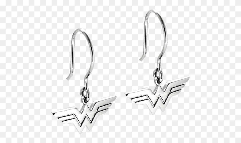 484x439 Wonder Woman Logo Hook Earrings Wonder Woman39s Earrings Transparent, Accessories, Accessory, Jewelry HD PNG Download