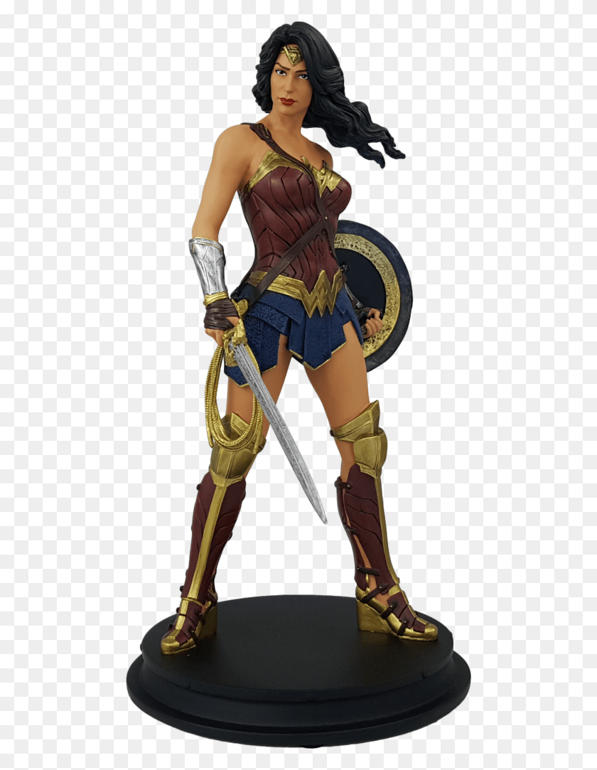 487x1023 Wonder Woman Movie Exclusive Statue Wonder Woman Movie Statue Exclusive, Costume, Person, Human HD PNG Download