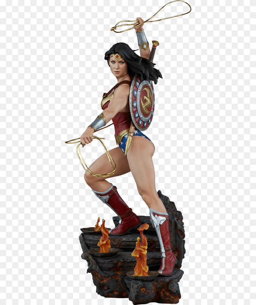 415x1000 Wonder Woman Sideshow Statue 2018 Premium Format, Clothing, Costume, Person, Adult Transparent PNG
