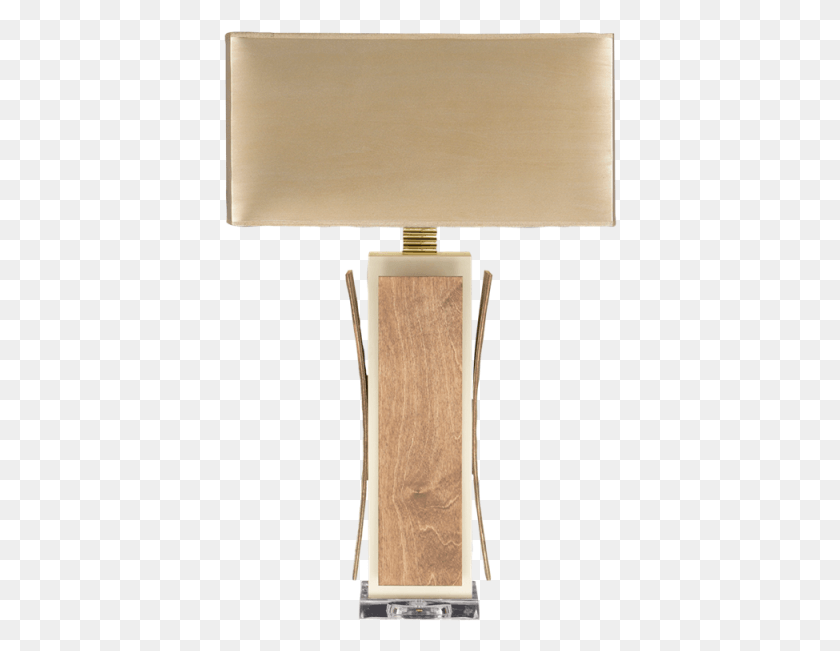 394x591 Wood Amp Gold Lamp Lamp, Table Lamp, Lampshade HD PNG Download