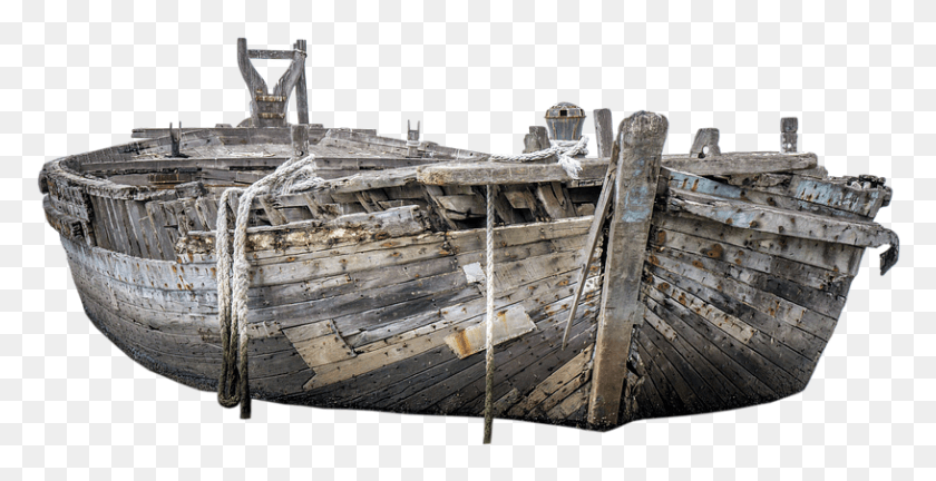 815x389 Wood Boat Image Crashed Boat Transparent Background, Shipwreck, Ship, Vehicle HD PNG Download