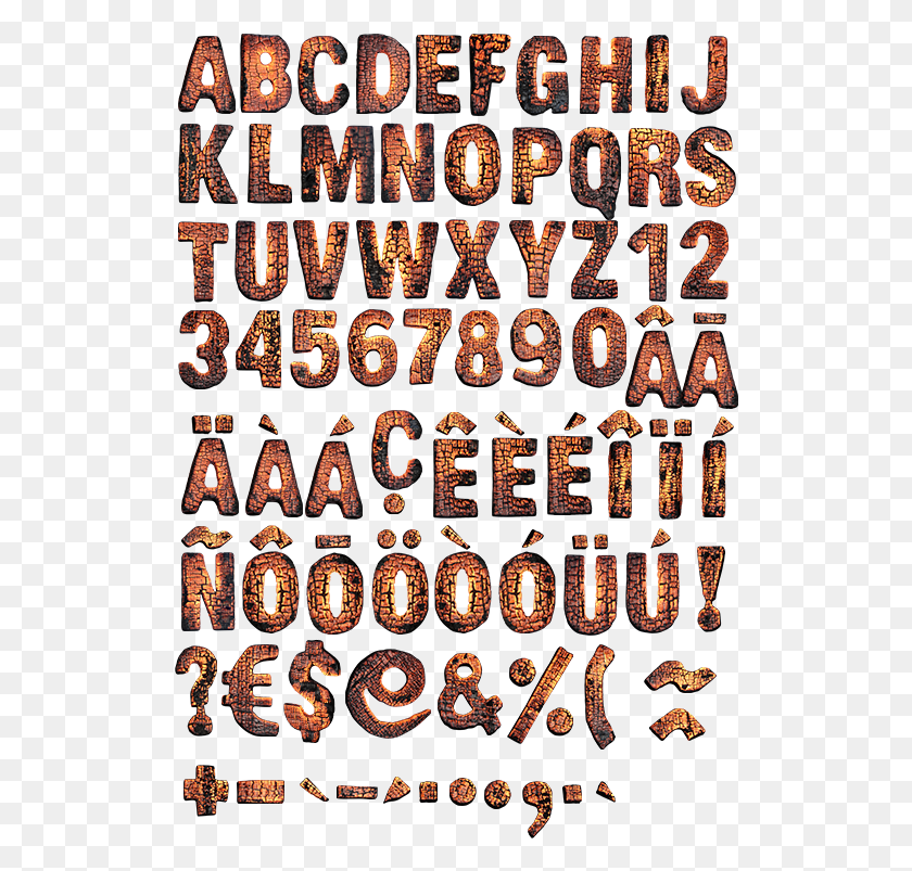 520x743 Wood Burn Alphabet, Text, Rug, Face HD PNG Download