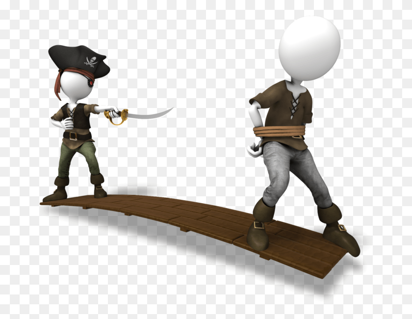 690x590 Wood Clipart Walk The Plank Walk The Plank, Person, Human, Figurine HD PNG Download