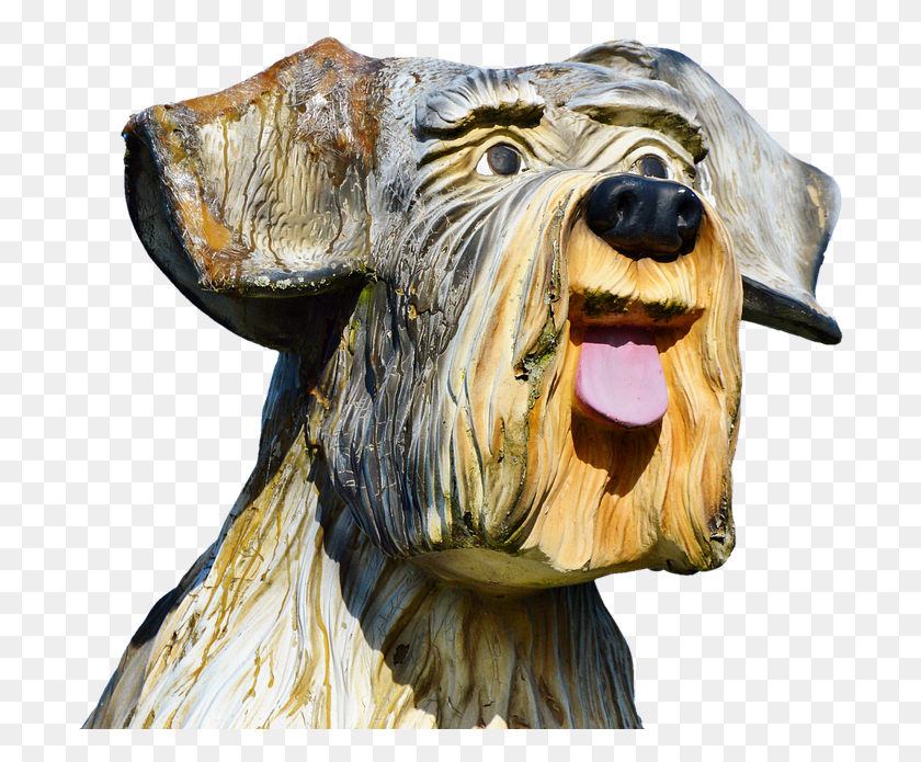 702x635 Wood Dog Figure Dog Schnauzer Sculpture Art Miniature Schnauzer, Bird, Animal, Mammal HD PNG Download