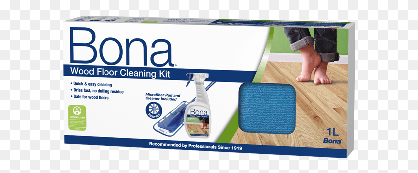 589x287 Wood Floor Cleaning Kit Bona Wood Floor Cleaning Kit, Person, Human, Flyer HD PNG Download