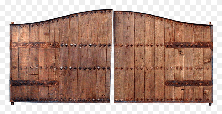 986x472 Wood Gate With Metal Accents Lumber, Garage, Door HD PNG Download