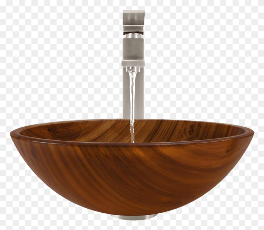 905x780 Wood Grain Glass Vessel Bathroom Sink Wood Vessel Wood Bowl Sink Bathroom, Sink Faucet, Basin, Tap HD PNG Download