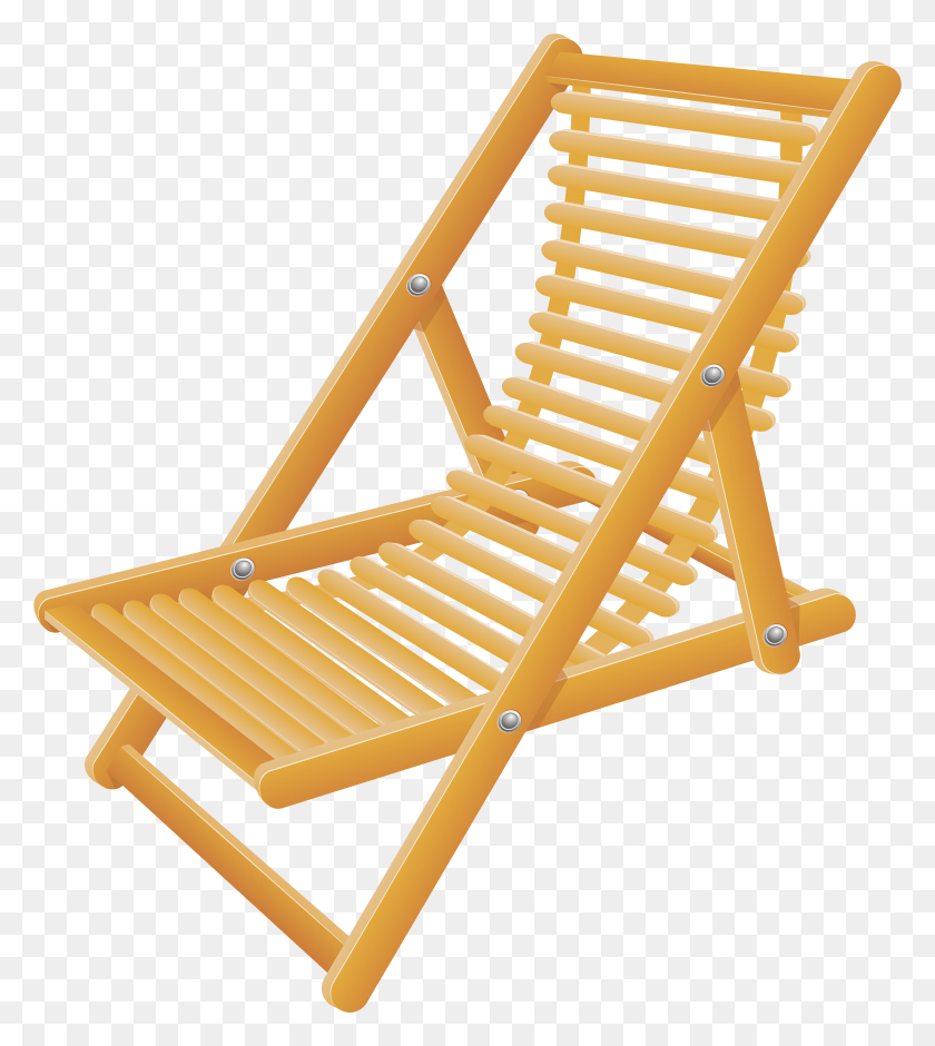 5121x5779 Wooden Beach Chair Transparent Clip Art Image Beach Chair Transparent Background, Chair, Furniture, Canvas HD PNG Download