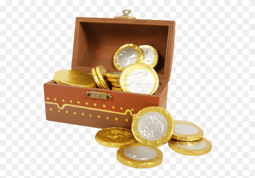 558x526 Cofre De Madera Pirata Tesoro Efectivo, Oro, Dinero, Moneda Hd Png