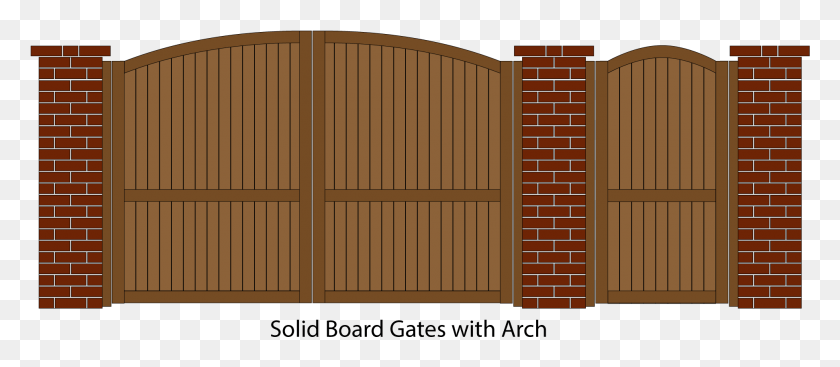 1942x765 Wooden Gates Wood, Gate, Garage, Brick HD PNG Download
