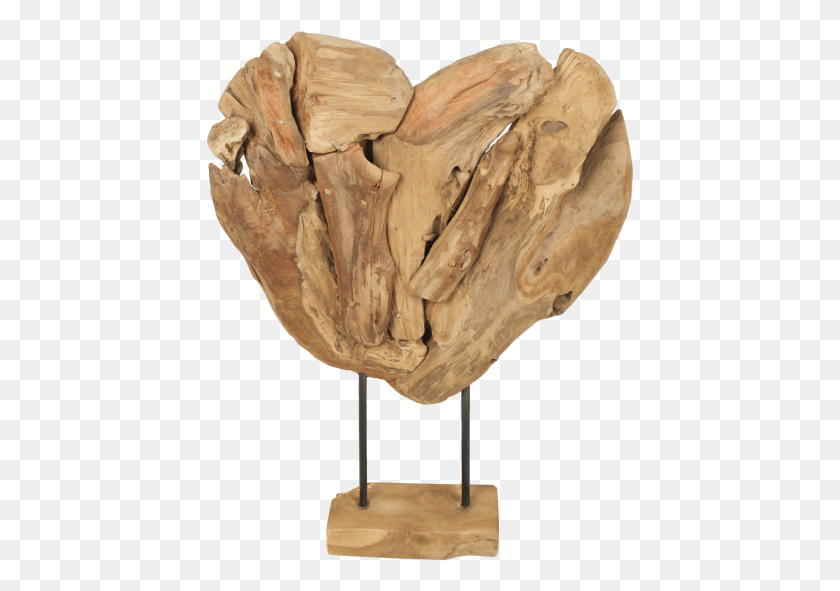 429x531 Descargar Png Corazón Escultura De Madera Tallado Mediano, Madera, Suelo, Hongo Hd Png