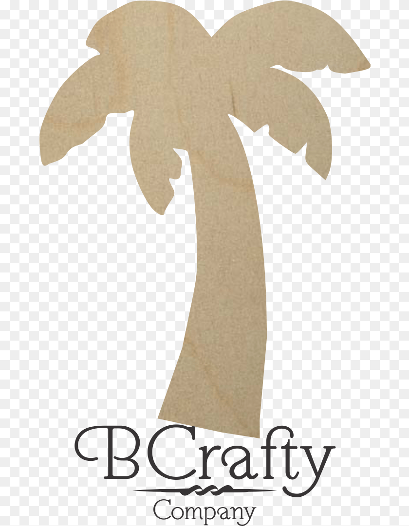 Wooden Palm Tree Cutout Cross, Logo, Person PNG