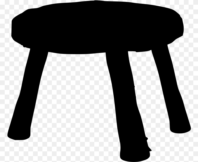 780x685 Wooden Stool Stool, Gray Clipart PNG