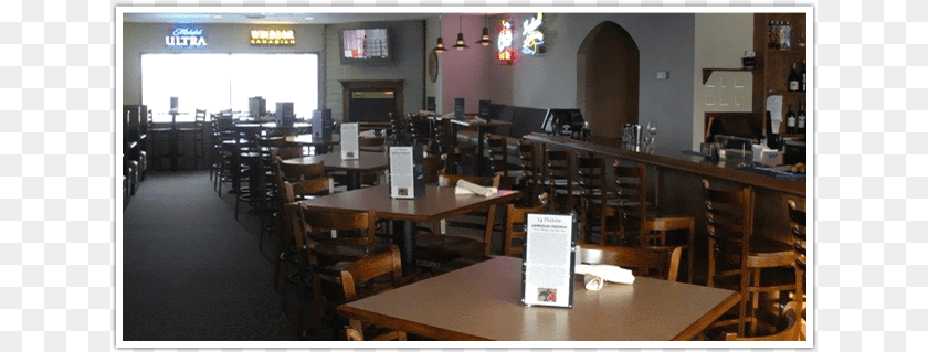 Wooden Tables And Chairs Inside An Establishment Table, Architecture, Furniture, Restaurant, Room Sticker PNG